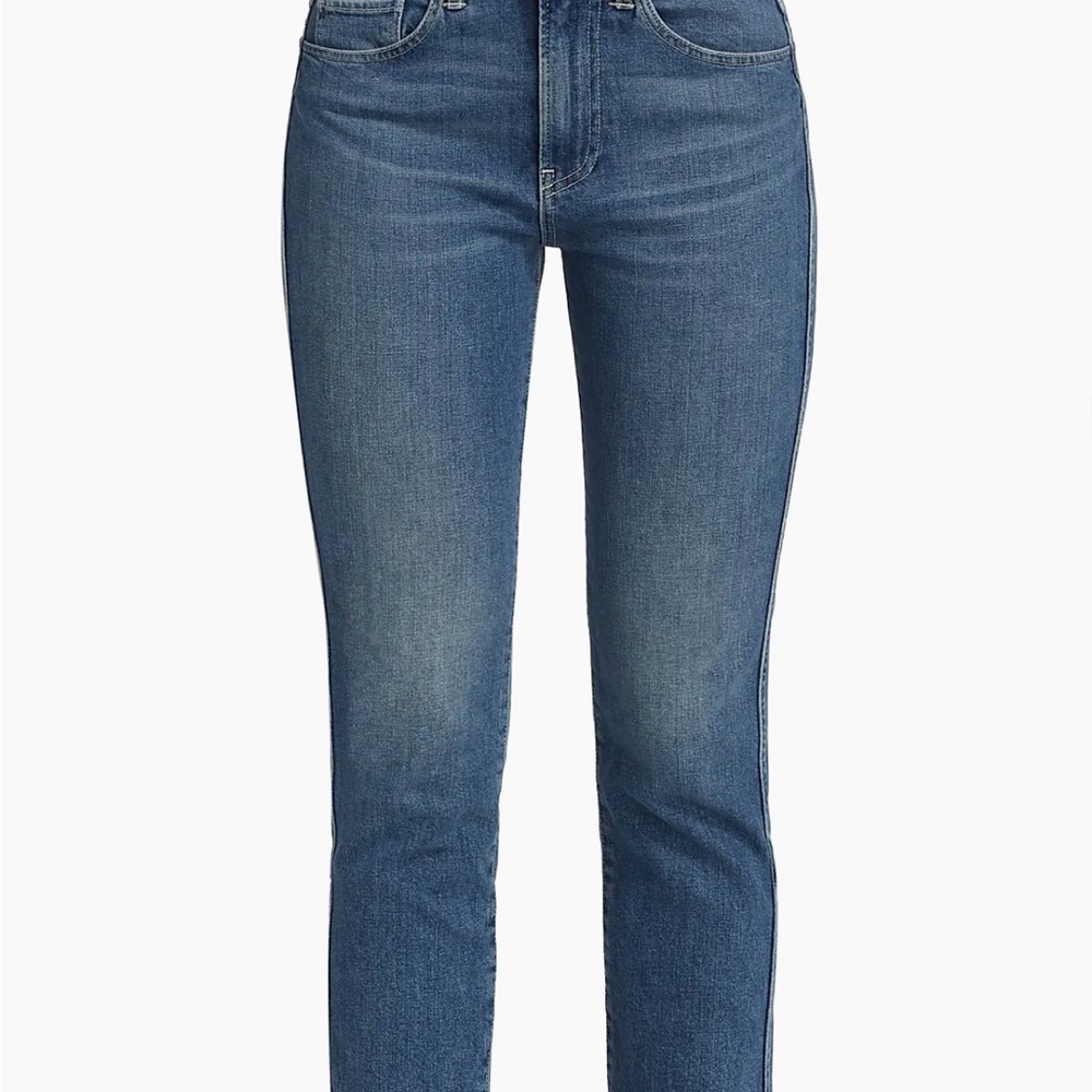3x1 W3 Straight Authentic Crop High Rise Straight Leg Jeans